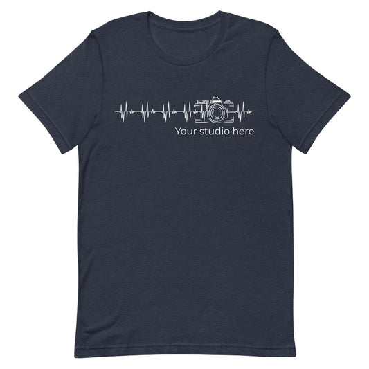 Custom heart beat photography men's t-shirt