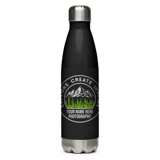 Explore Create Inspire Custom Stainless Steel Water Bottle