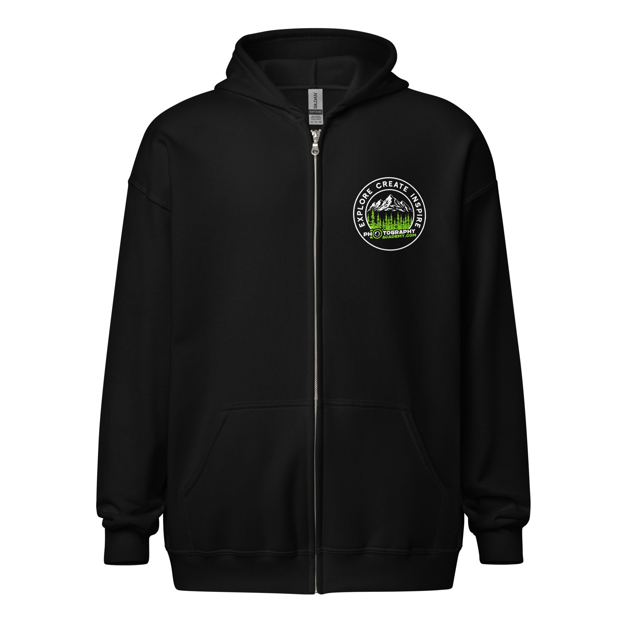 Explore Create Inspire Zippered Hoodie – Photography Academy