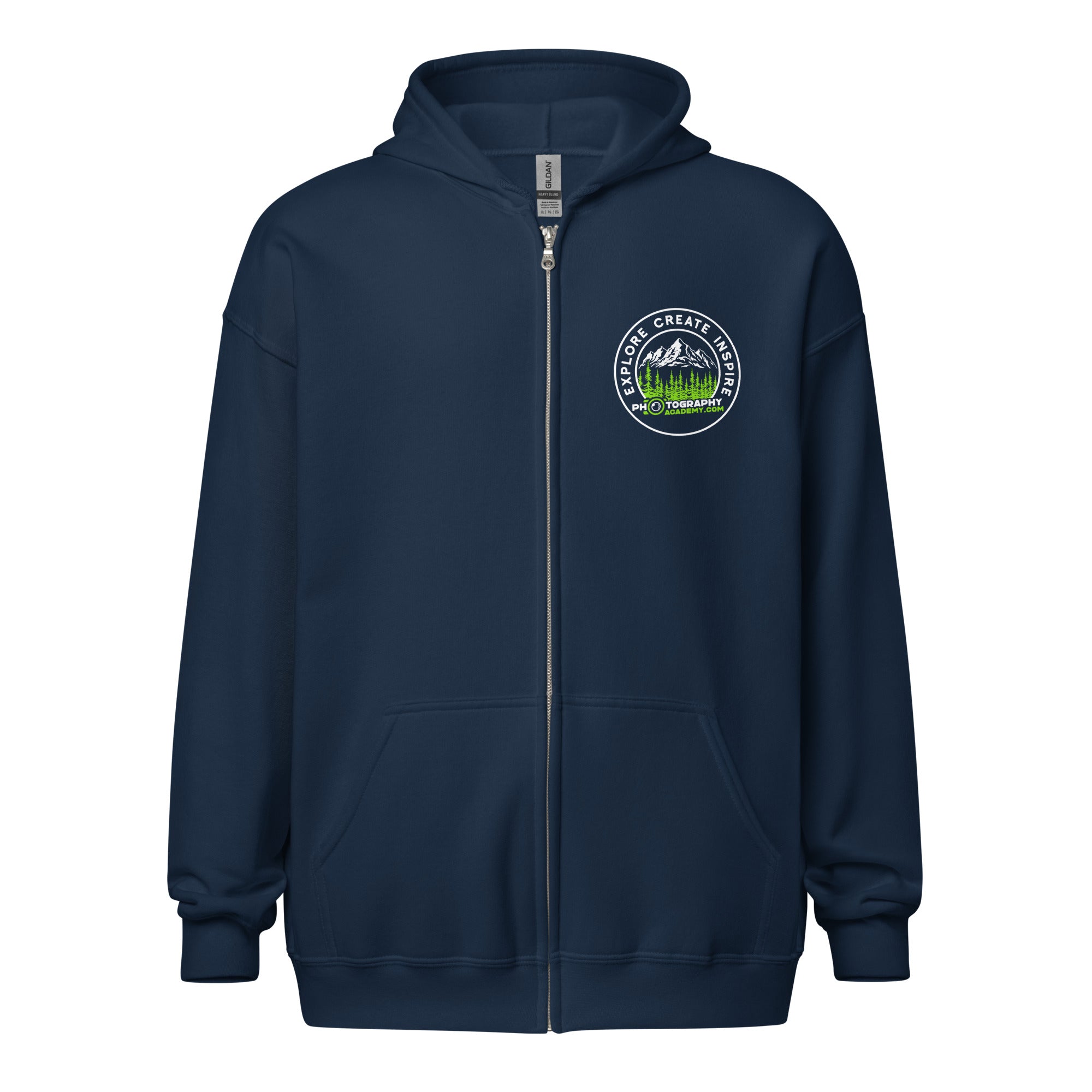 Explore Create Inspire Zippered Hoodie – Photography Academy